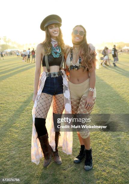 Festivalgoers attend day 3 of the 2017 Coachella Valley Music & Arts Festival at the Empire Polo Club on April 23, 2017 in Indio, California.
