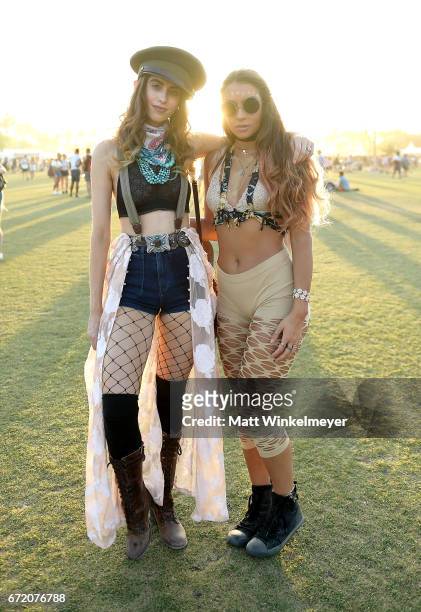 Festivalgoers attend day 3 of the 2017 Coachella Valley Music & Arts Festival at the Empire Polo Club on April 23, 2017 in Indio, California.