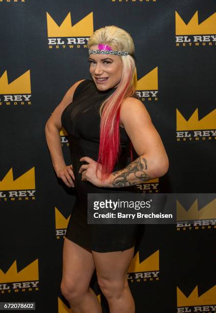 Taya Valkyrie of Lucha Underground during the 2017 C2E2 Chicago Comic & Entertainment Expo at McCormick Place on April 23, 2017 in Chicago, Illinois.