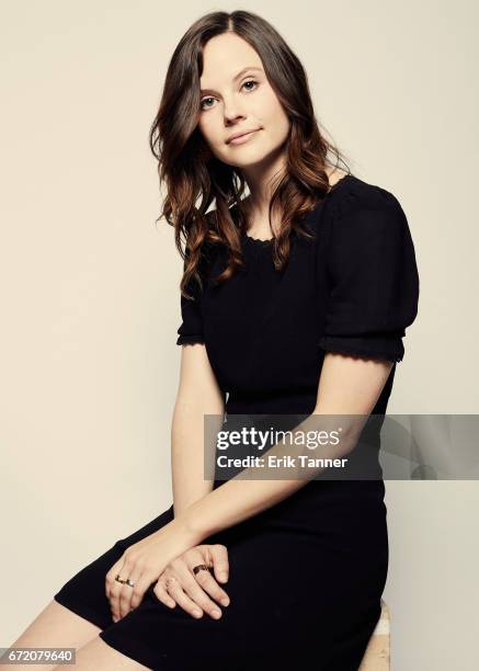 Actress Sarah Ramos from 'The Boy Downstairs' poses at the 2017 Tribeca Film Festival portrait studio on April 23, 2017 in New York City.