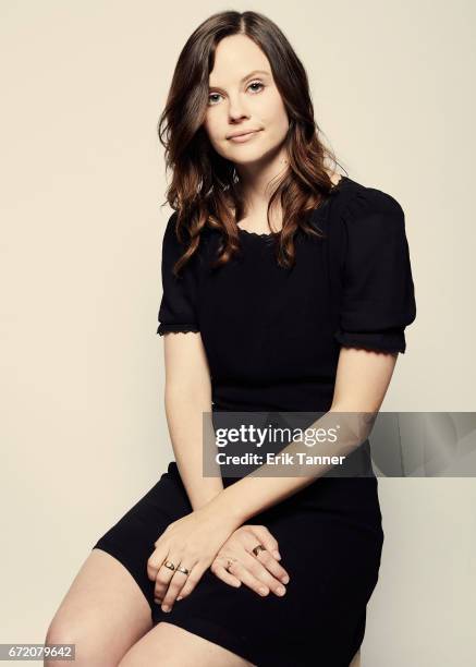 Actress Sarah Ramos from 'The Boy Downstairs' poses at the 2017 Tribeca Film Festival portrait studio on April 23, 2017 in New York City.