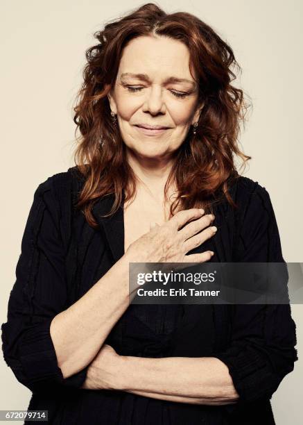 Actress Deirdre O'Connell from 'The Boy Downstairs' poses at the 2017 Tribeca Film Festival portrait studio on April 23, 2017 in New York City.