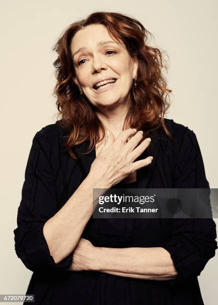Actress Deirdre O'Connell from 'The Boy Downstairs' poses at the 2017 Tribeca Film Festival portrait studio on April 23, 2017 in New York City.