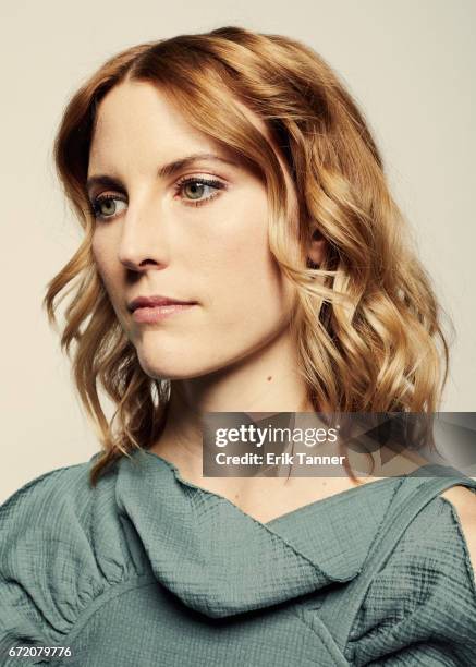 Actress Diana Irvine from 'The Boy Downstairs' poses at the 2017 Tribeca Film Festival portrait studio on April 23, 2017 in New York City.