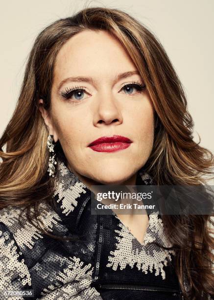 Director Alexandra Dean from 'Bombshell: The Hedy Lamarr Story' poses at the 2017 Tribeca Film Festival portrait studio on April 23, 2017 in New York...