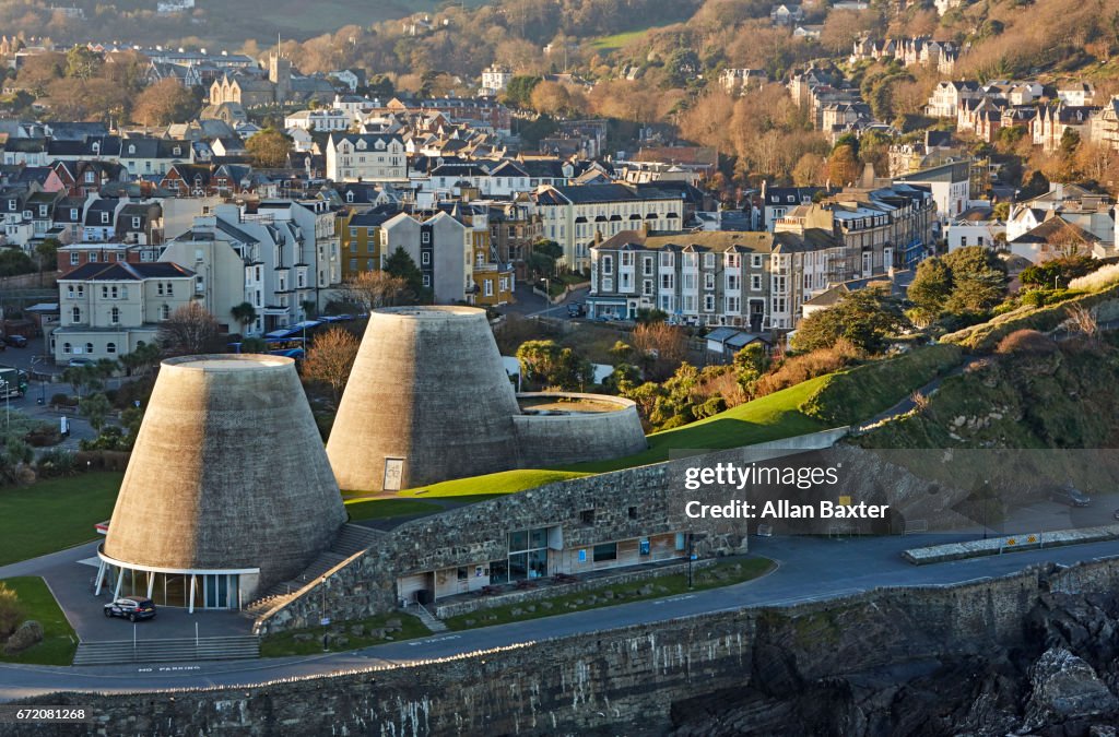 Elevated skyline of Ilfracombe in North Devon