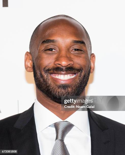 Basketball player Kobe Bryant attends Tribeca Talks: Storytellers: Kobe Bryant with Glen Keane during 2017 Tribeca Film Festival at BMCC Tribeca PAC...