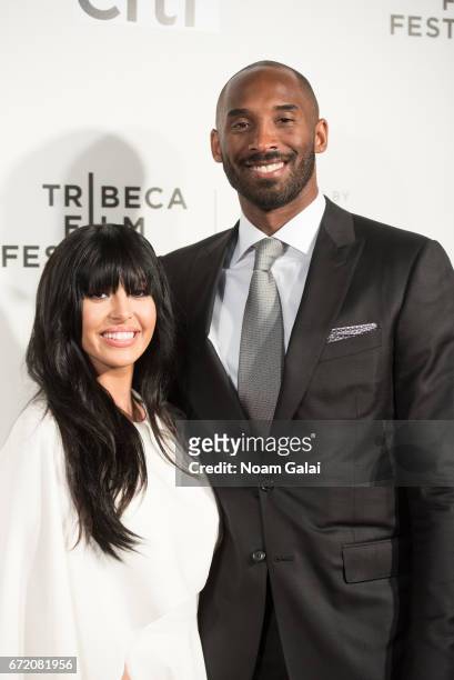 Vanessa Laine Bryant and Kobe Bryant attend Tribeca Talks: Storytellers: Kobe Bryant with Glen Keane during 2017 Tribeca Film Festival at BMCC...