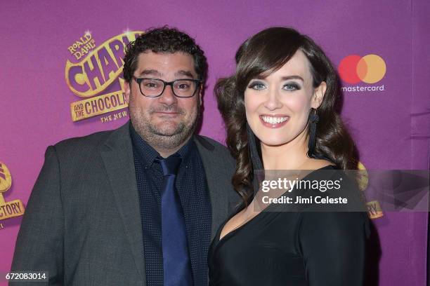 Bobby Moynihan and Brynn O'Malley attend the 'Charlie And The Chocolate Factory' Broadway opening night at at Lunt-Fontanne Theatre on April 23, 2017...