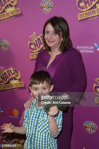 Rachel Dratch and Eli Benjamin Wahl attend the 'Charlie And The Chocolate Factory' Broadway opening night at at Lunt-Fontanne Theatre on April 23,...