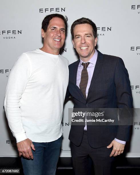 Mark Cuban and Ed Helms attend the 2017 Tribeca Film Festival After Party For The Clapper Presented By EFFEN Vodka At Avenue at Avenue on April 23,...