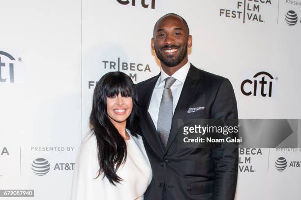 Vanessa Laine Bryant and Kobe Bryant attend Tribeca Talks: Storytellers: Kobe Bryant with Glen Keane during 2017 Tribeca Film Festival at BMCC...