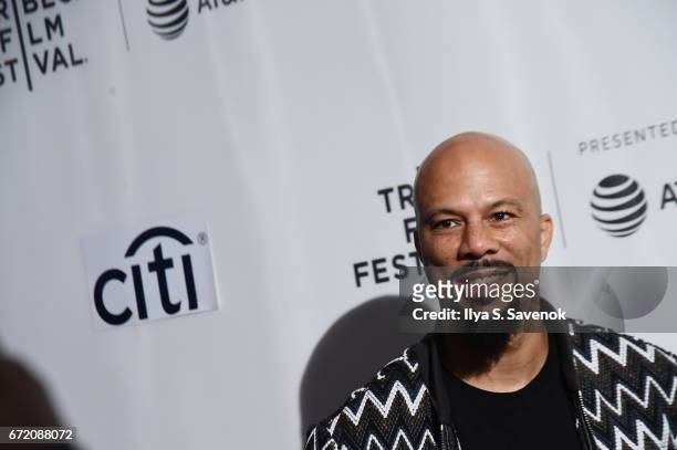 Common attends Tribeca Talks: Common with Nelson George during the 2017 Tribeca Film Festival at Spring Studios on April 23, 2017 in New York City.