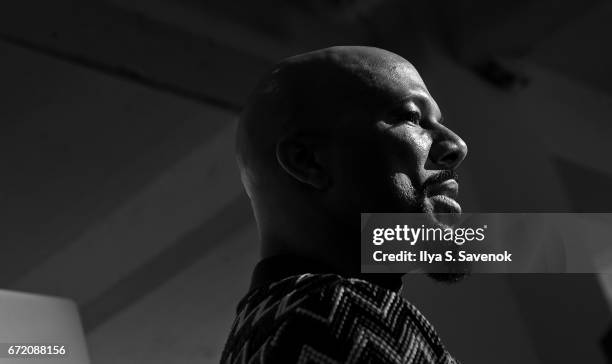 Common attends Tribeca Talks: Common with Nelson George during the 2017 Tribeca Film Festival at Spring Studios on April 23, 2017 in New York City.