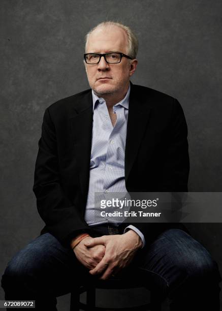 Actor Tracy Letts from 'The Lovers' poses at the 2017 Tribeca Film Festival portrait studio on on April 23, 2017 in New York City.