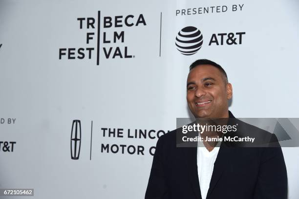 Comedian Russell Peters attends "The Clapper" Premiere during the 2017 Tribeca Film Festival at SVA Theatre on April 23, 2017 in New York City.