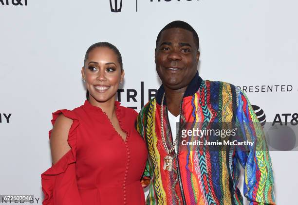Megan Wollover and Tracy Morgan attend "The Clapper" Premiere during the 2017 Tribeca Film Festival at SVA Theatre on April 23, 2017 in New York City.