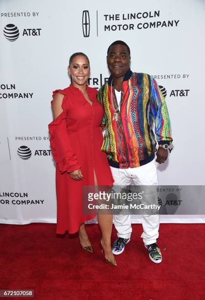 Megan Wollover and Tracy Morgan attend "The Clapper" Premiere during the 2017 Tribeca Film Festival at SVA Theatre on April 23, 2017 in New York City.