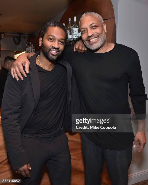 Owners of Esther & Carol, Cordell Lochin and Kevin King attend the 2017 Tribeca Film Festival - "The Boy Downstairs" - after party at Esther & Carol...