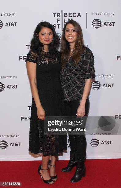 Actors Haroula Rose and Melonie Diaz attend Tribeca TV: Pilot Season "Lost and Found" showing during the 2017 Tribeca Film Festival at Cinepolis...
