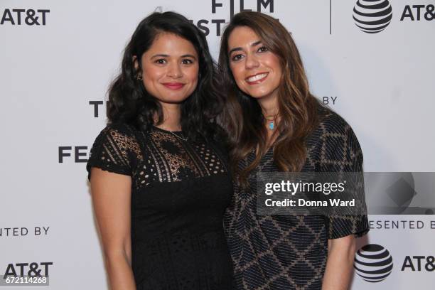 Actors Haroula Rose and Melonie Diaz attend Tribeca TV: Pilot Season "Lost and Found" showing during the 2017 Tribeca Film Festival at Cinepolis...