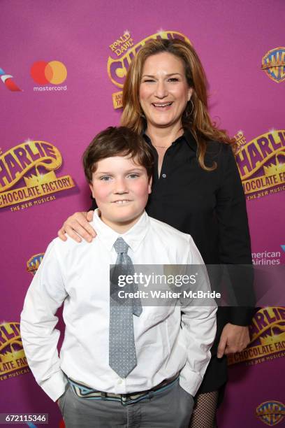 Ana Gasteyer and Ulysses McKittrick attend the Broadway Opening Performance of 'Charlie and the Chocolate Factory' at the Lunt-Fontanne Theatre on...