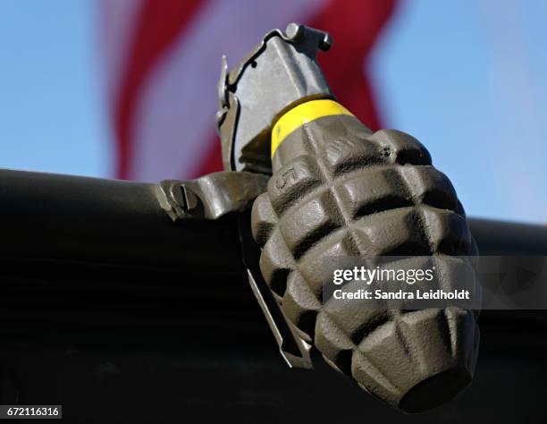 world war ii hand grenade replica - historical reenactment stock pictures, royalty-free photos & images