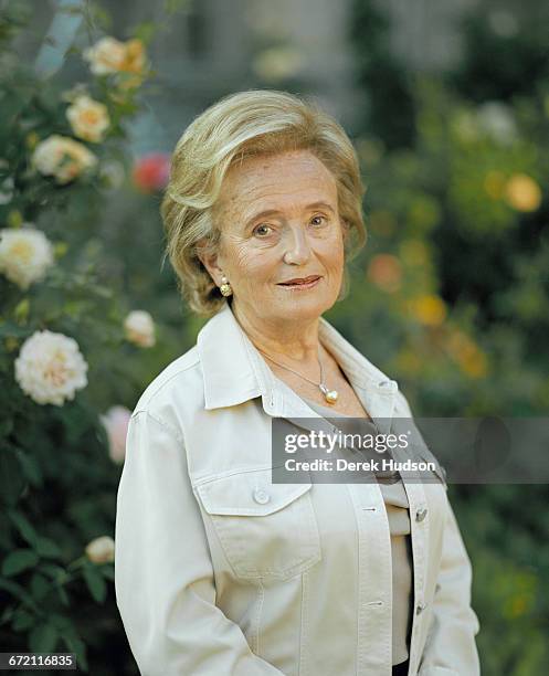 French politician Bernadette Chirac, wife of President Jacques Chirac, in the garden of the Elysée Palace, Paris, 15th July 2005.