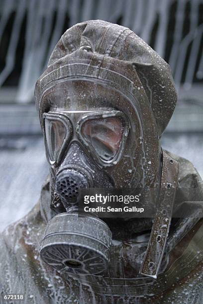 Member of the German Chemical Corps, a part of the German military that specializes in anti-nuclear, chemical and biological weapons operations, is...