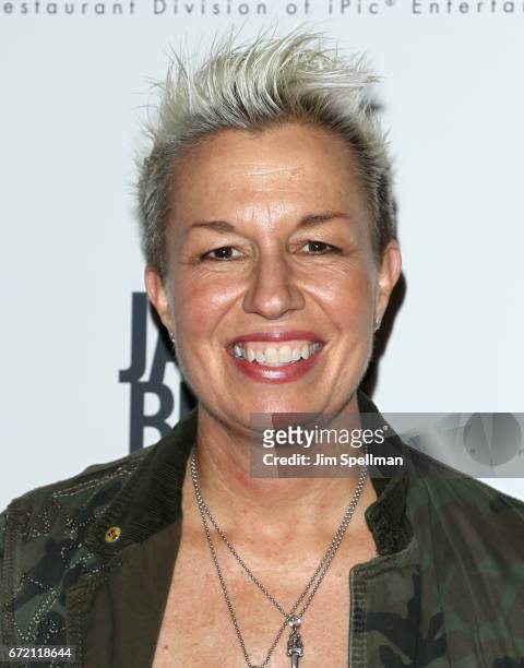 Chef Elizabeth Falkner attends the "James Beard: America's First Foodie" NYC premiere at iPic Fulton Market on April 23, 2017 in New York City.
