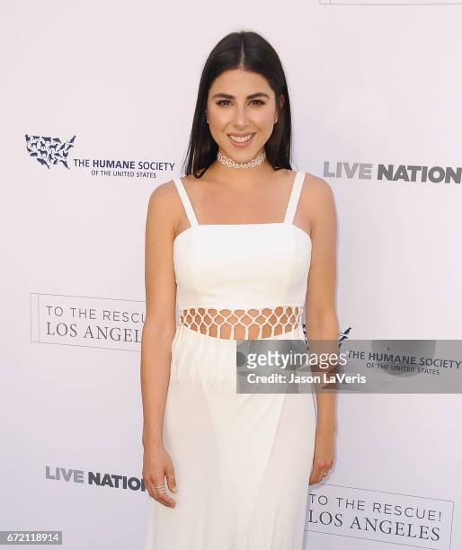 Actress Daniella Monet attends Humane Society of The United States' annual To The Rescue! Los Angeles benefit at Paramount Studios on April 22, 2017...