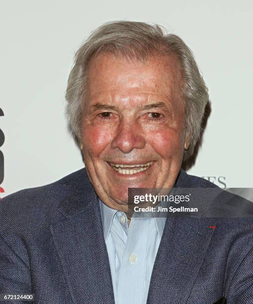 Chef Jacques Pepin attends the "James Beard: America's First Foodie" NYC premiere at iPic Fulton Market on April 23, 2017 in New York City.