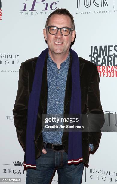 Personality Ted Allen attends the "James Beard: America's First Foodie" NYC premiere at iPic Fulton Market on April 23, 2017 in New York City.