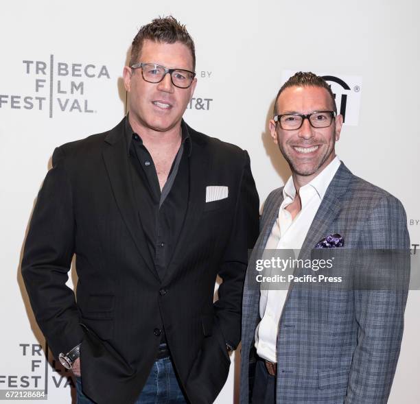 Bill Masterson and Dan Goodman attend the 2017 Tribeca Film Festival's Tribeca Talks: Storytellers: Kobe Bryant with Glen Keane at BMCC Tribeca PAC.