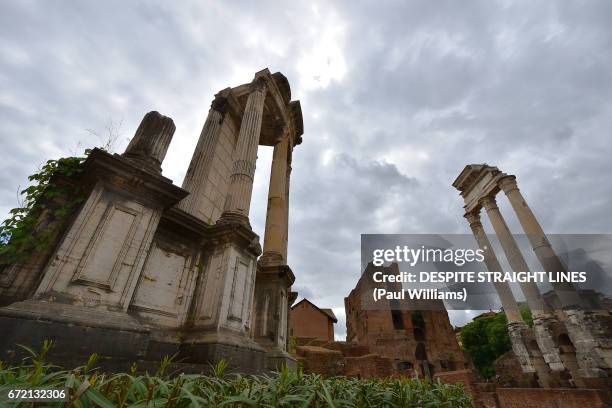 tempio di vesta, via dei fori imperiali, rome, italy - vesta virgins stock pictures, royalty-free photos & images