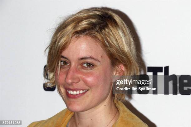 Actress Greta Gerwig attends the "The Antipodes" opening night party at Signature Theatre Company's Pershing Square Signature Center on April 23,...
