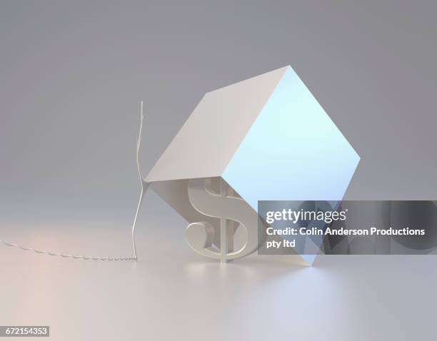 dollar sign inside box trap - bank interior stock illustrations