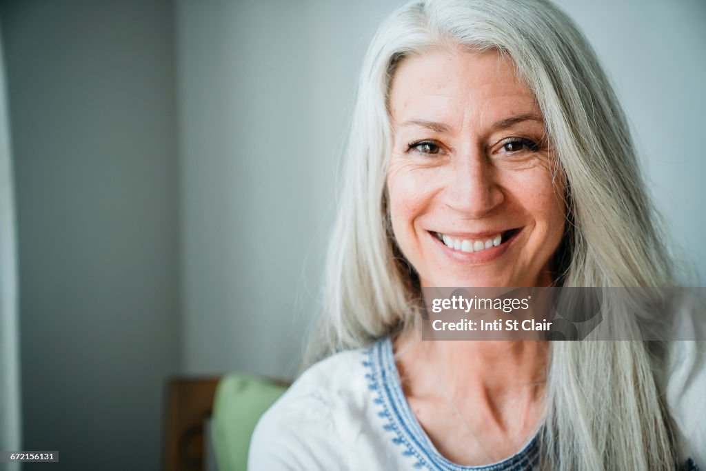 Caucasian woman smiling