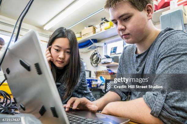 students using laptop - code of conduct stock pictures, royalty-free photos & images