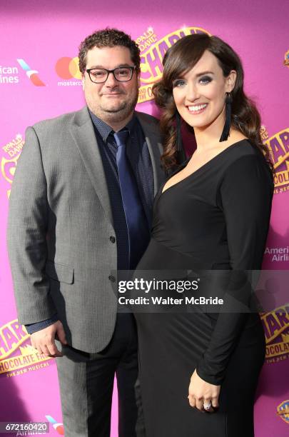 Bobby Moynihan and Brynn O'Malley attend the Broadway Opening Performance of 'Charlie and the Chocolate Factory' at the Lunt-Fontanne Theatre on...