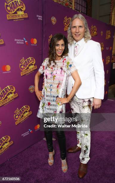 Jessica Rose and Corey Brunish attends the Broadway Opening Performance of 'Charlie and the Chocolate Factory' at the Lunt-Fontanne Theatre on April...