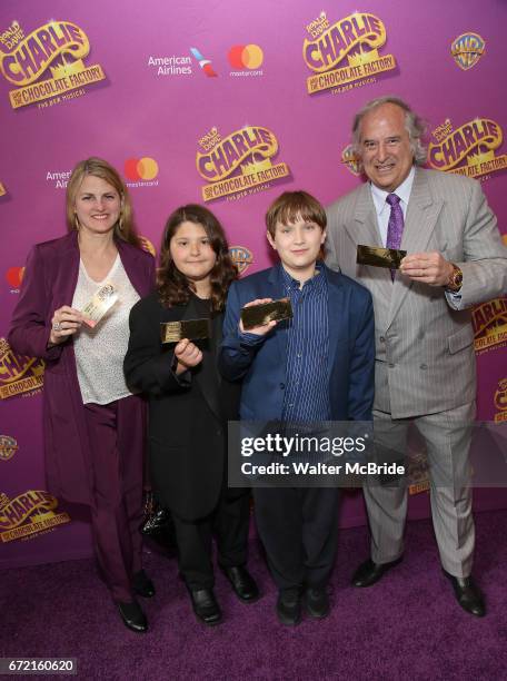Bonnie Comley, Lenny Lane, Frankie Lane and Stewart F. Lane attend the Broadway Opening Performance of 'Charlie and the Chocolate Factory' at the...