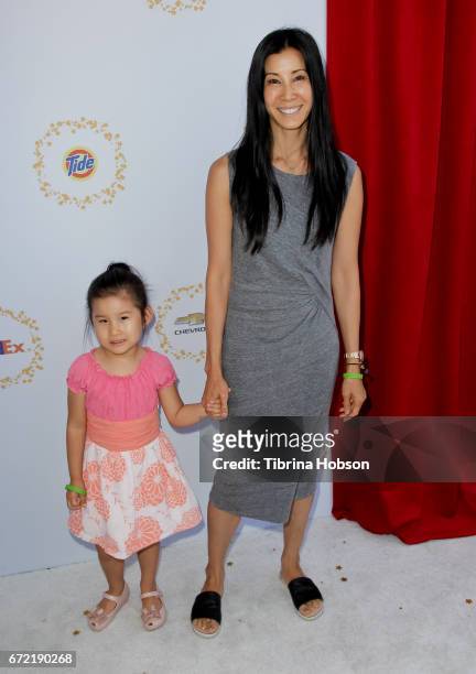 Lisa Ling and Jett Ling Song attend the Safe Kids Day at Smashbox Studios on April 23, 2017 in Culver City, California.