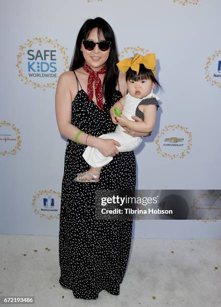 Laura Izumikawa and Joey Marie Choi attend the Safe Kids Day at Smashbox Studios on April 23, 2017 in Culver City, California.