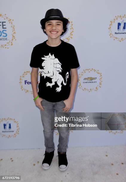 Hunter Payton attends the Safe Kids Day at Smashbox Studios on April 23, 2017 in Culver City, California.