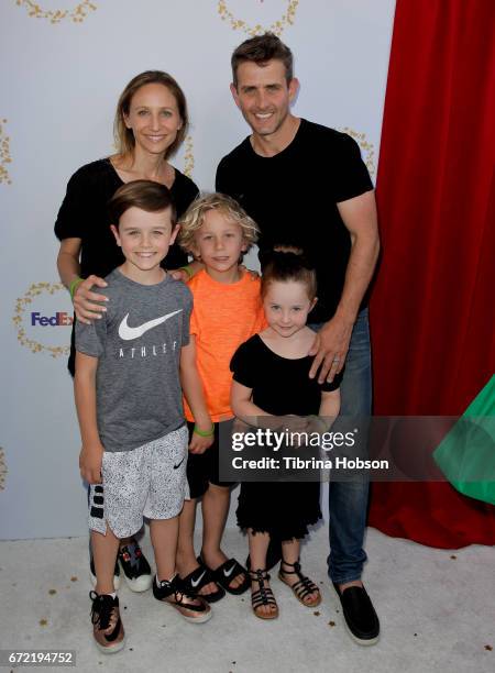 Joey McIntyre and family attend the Safe Kids Day at Smashbox Studios on April 23, 2017 in Culver City, California.