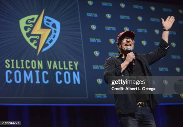 Personality Adam Savage on day 3 of Silicon Valley Comic Con 2017 held at San Jose Convention Center on April 22, 2017 in San Jose, California.