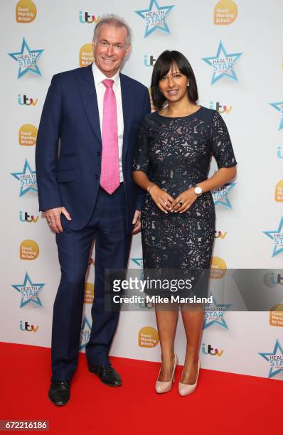 Dr Hilary Jones attend the Good Morning Britain Health Star Awards on April 24, 2017 in London, United Kingdom.