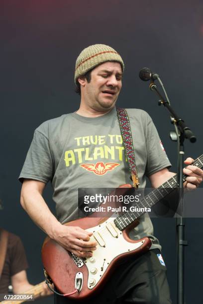 Mickey Melchiondo aka Dean Ween of Ween performs on stage during 2017 SweetWater 420 Fest at Olympic Centennial Park on April 23, 2017 in Atlanta,...