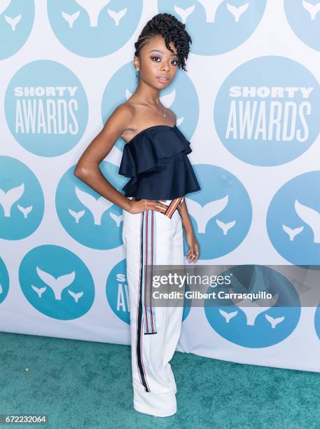 Actress Skai Jackson attends the 9th Annual Shorty Awards at PlayStation Theater on April 23, 2017 in New York City.